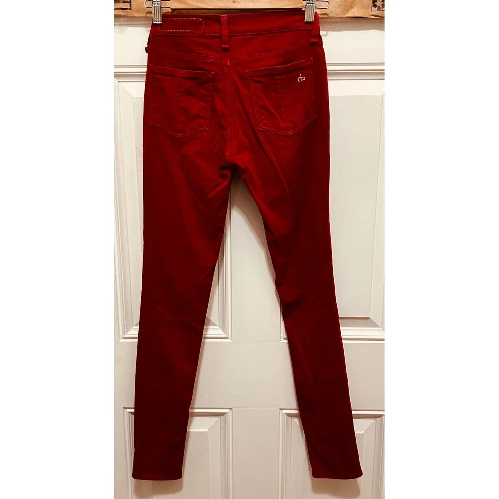 Rag & Bone Legging Jean for Bergdorf Goodman Red Skinny Pants Womens Size‎ 24